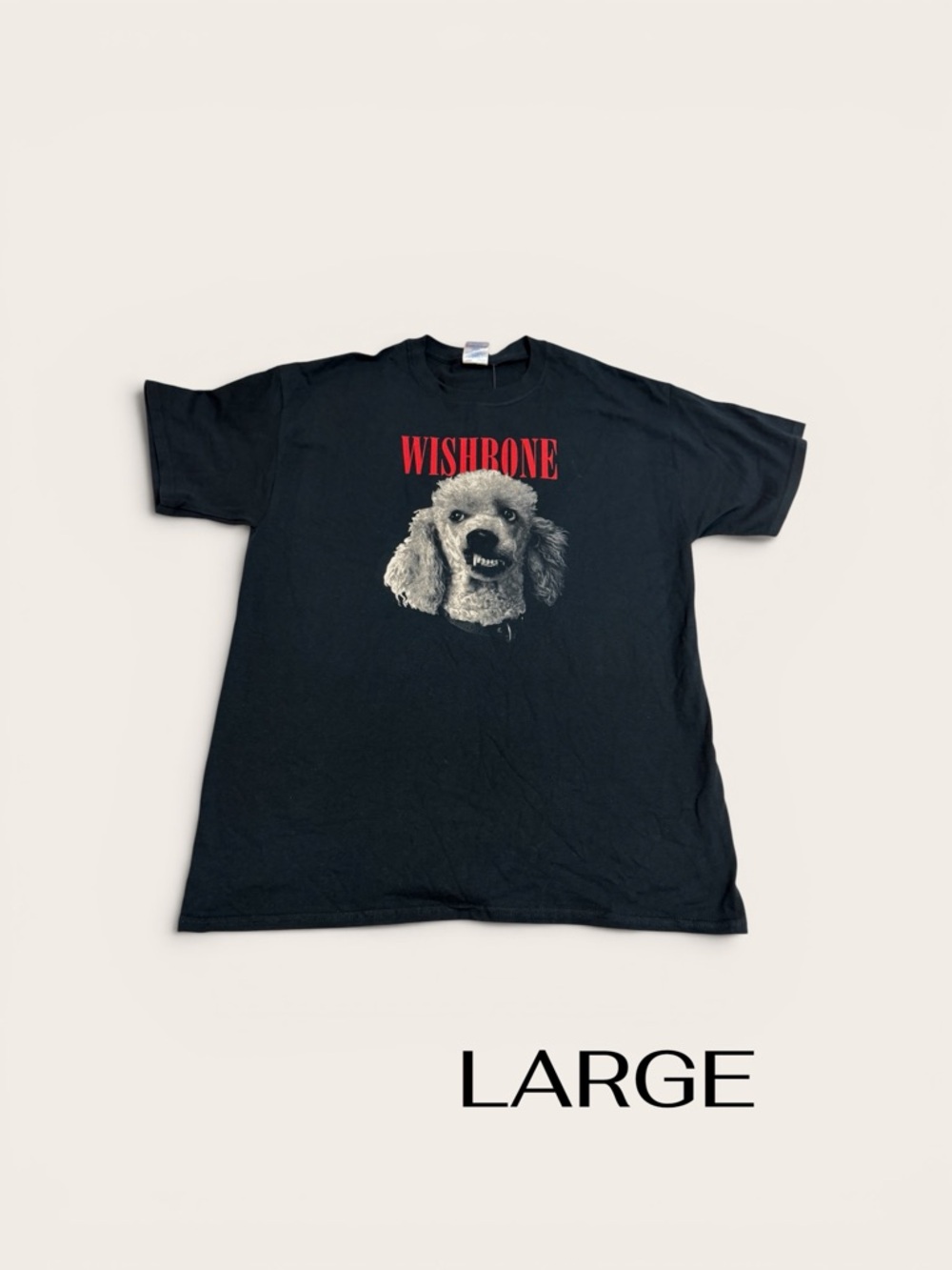Wishbone Black Dog Graphic Pet Tee - Large